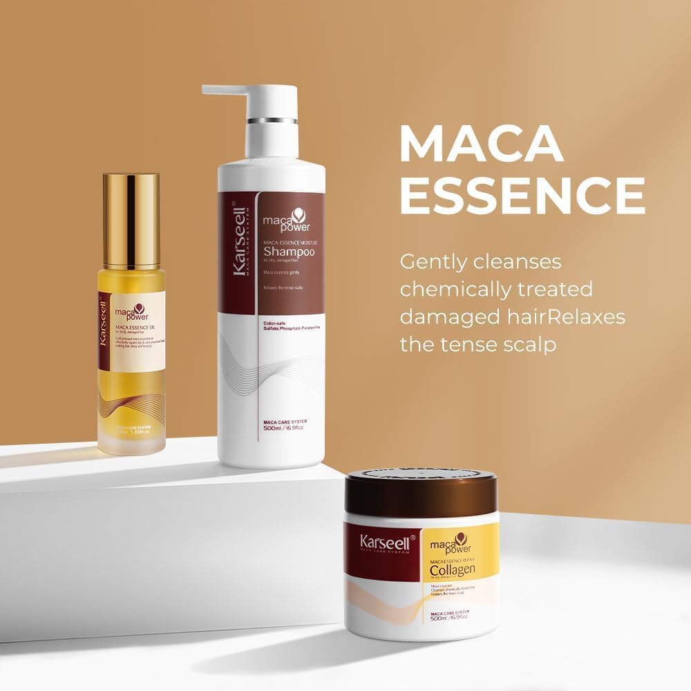 Karseell Hair mask Set: Collagen Mask 500ml, shampo & Argan Oil