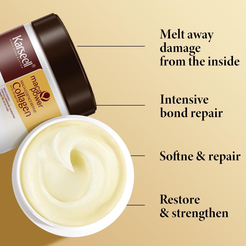 Karseell Collagen Hair Mask 16.90 oz - Deep Repair & Conditioning for All Hair Types