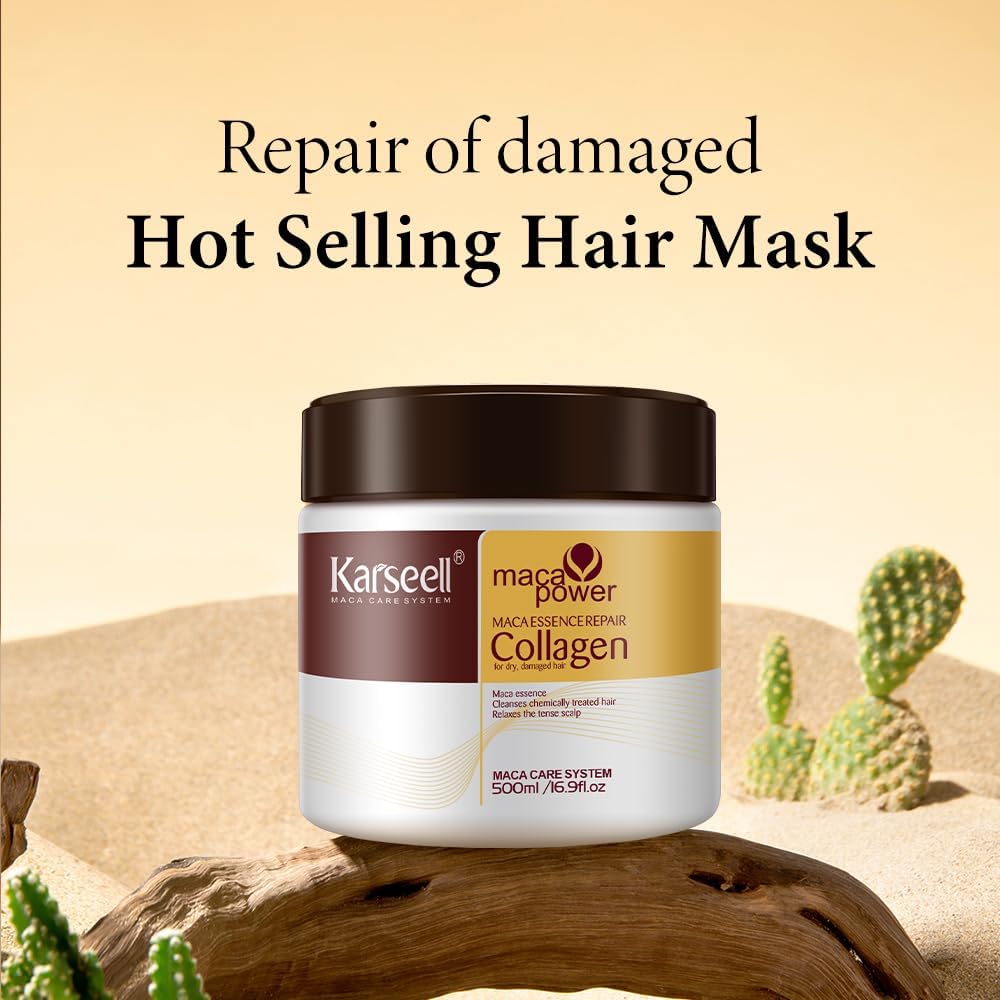 Karseell Collagen Hair Mask 16.90 oz - Deep Repair & Conditioning for All Hair Types