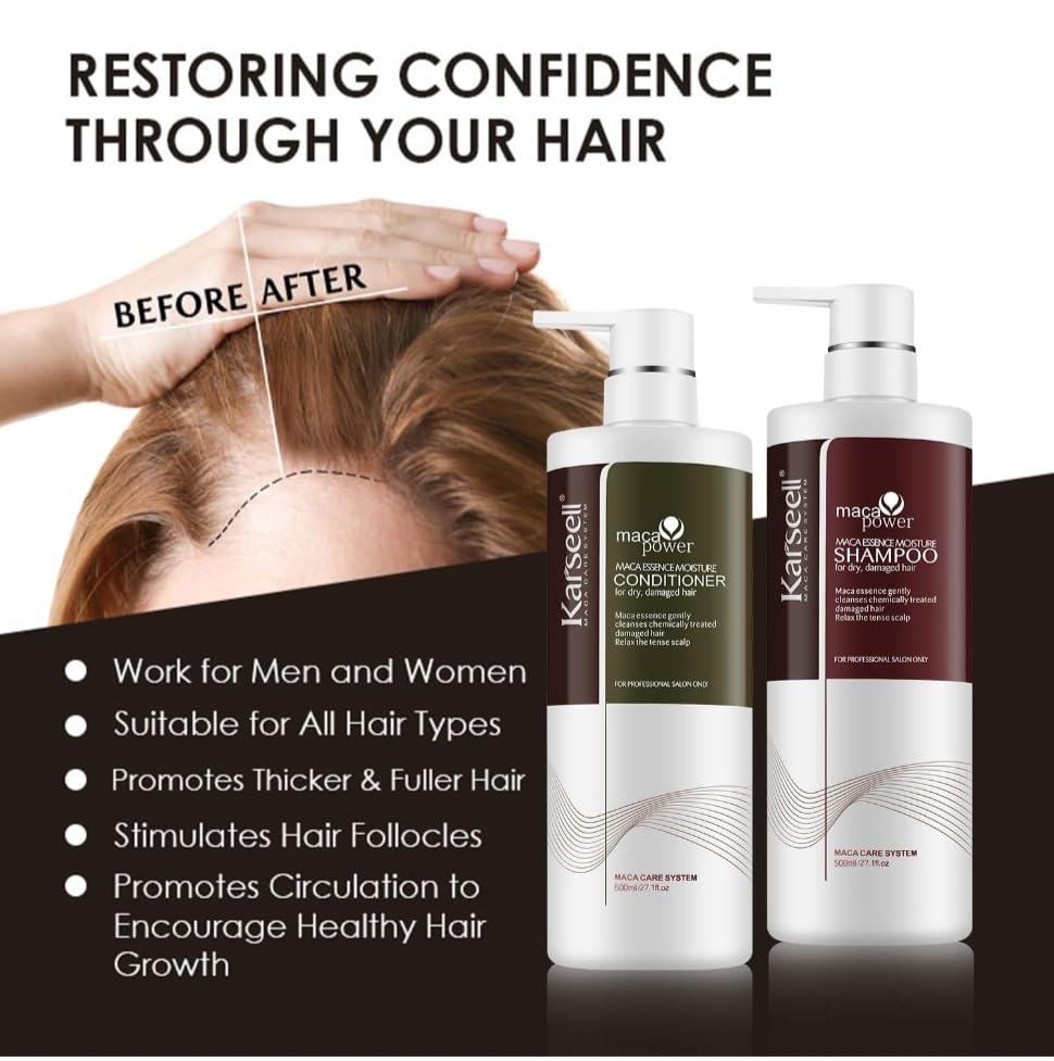Karseell Hair Repair Set: Shampoo, Conditioner & Maca Collagen Mask 50.7oz