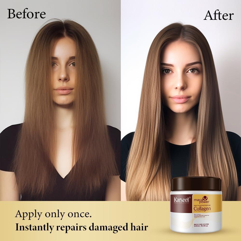 Karseell Collagen Hair Mask 16.90 oz - Deep Repair & Conditioning for All Hair Types