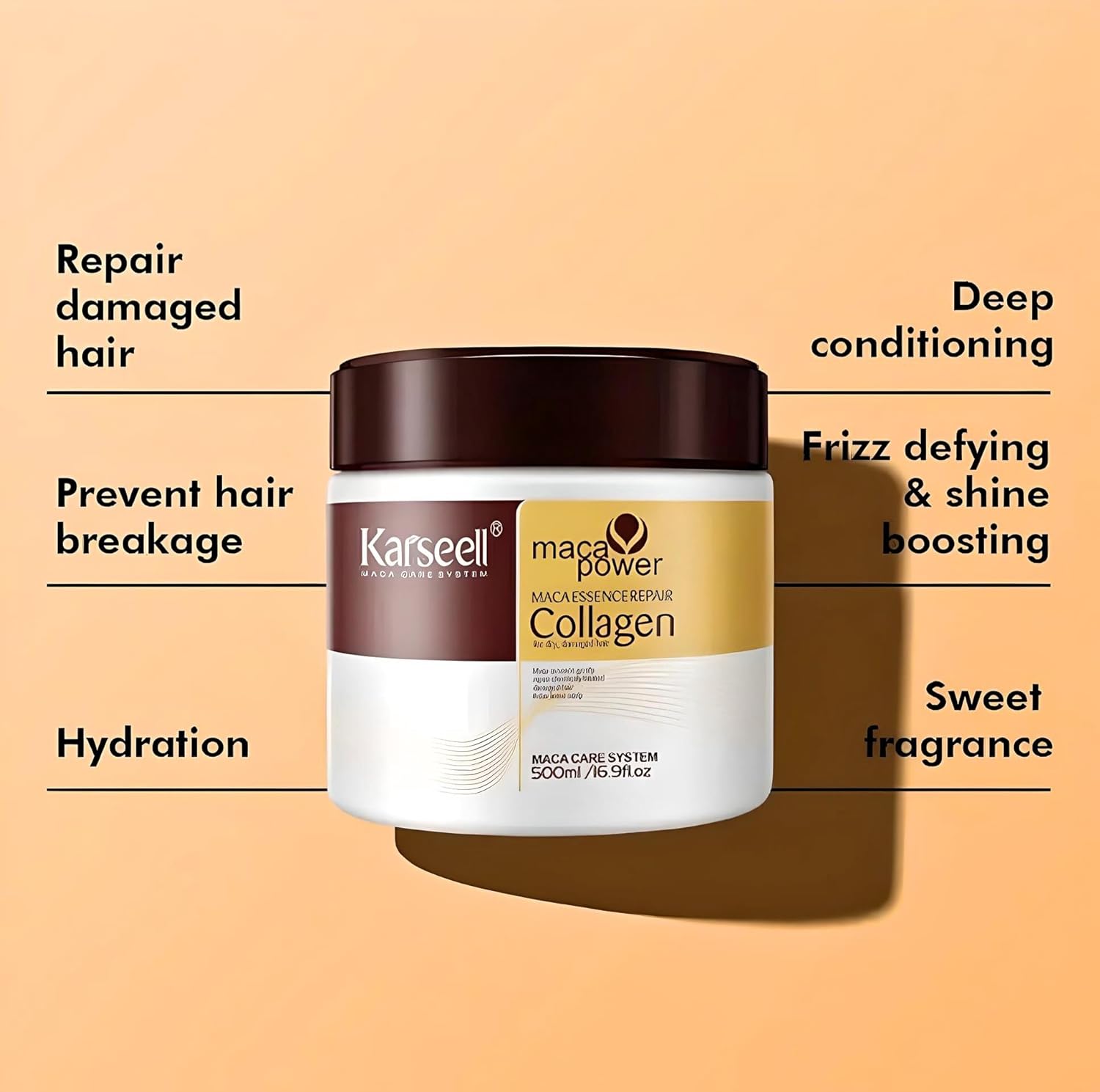Karseell Hair Repair Set: Shampoo, Conditioner & Maca Collagen Mask 50.7oz