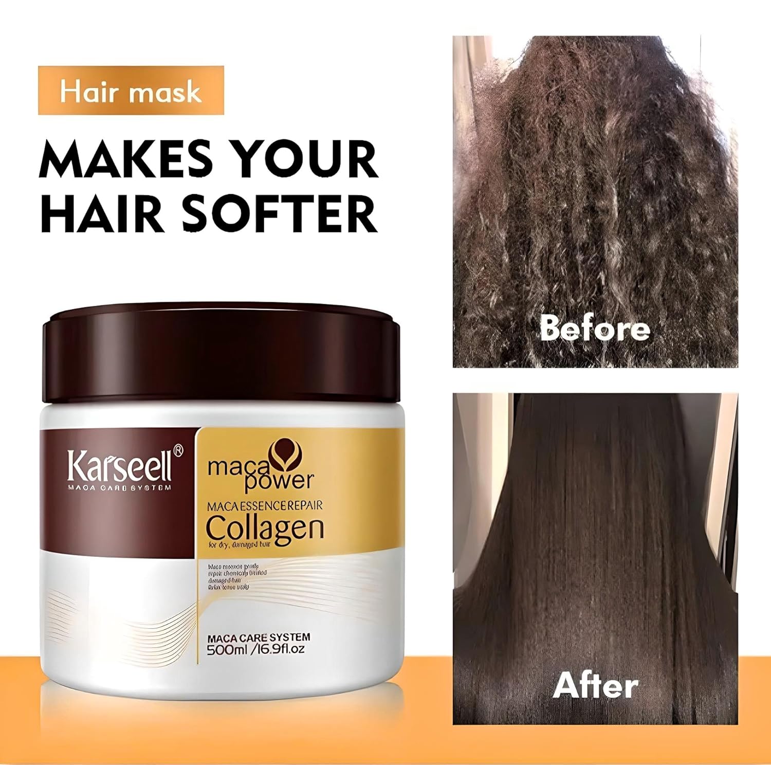 Karseell Hair Repair Set: Shampoo, Conditioner & Maca Collagen Mask 50.7oz