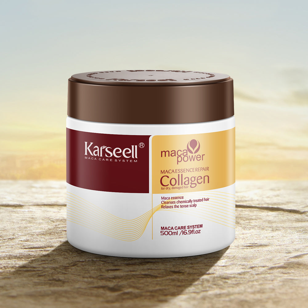 Karseell collageen haarmasker 500 ml - diepe reparatie en conditionering voor alle haartypen