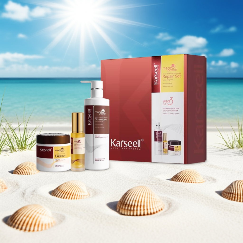 Karseell haarmasker set: collageenmasker 500 ml, shampo en arganolie 50 ml