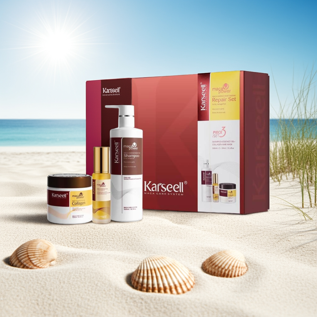 Karseell haarmasker set: collageenmasker 500 ml, shampo en arganolie 50 ml