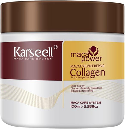 Karseell Collagen Hair Mask 100ml - Deep Repair for All Hair Types