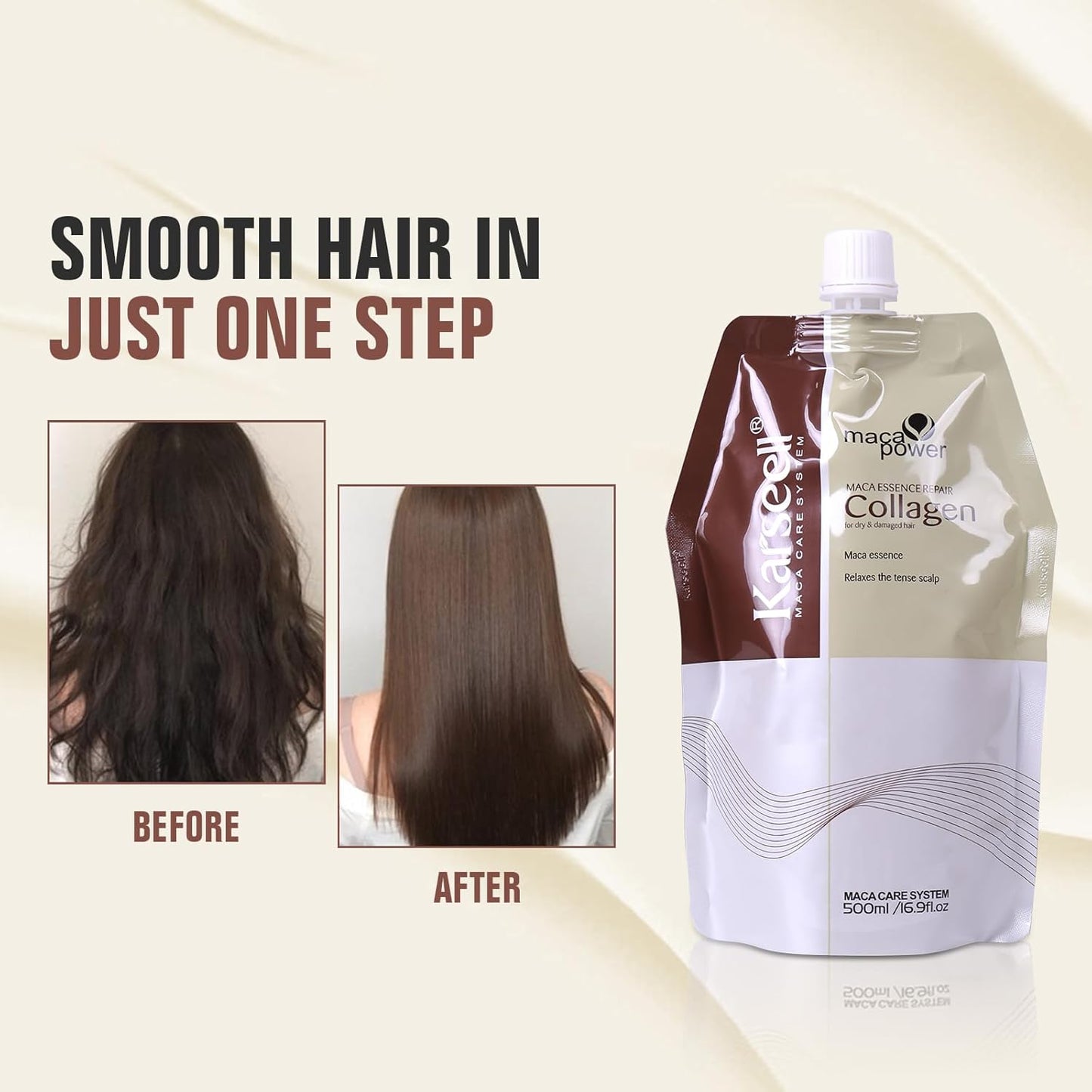 Karseell Hair Mask & Maca Essence - 500ml Deep Repair for All Hair Types