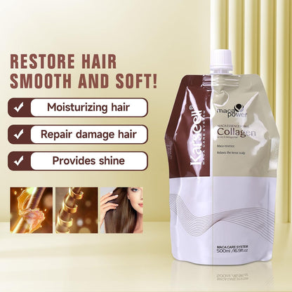 Karseell Hair Mask & Maca Essence - 500ml Deep Repair for All Hair Types