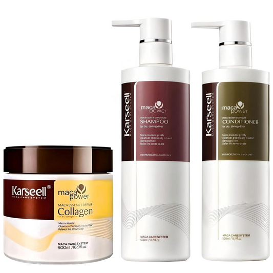 Karseell Hair Repair Set: Shampoo, Conditioner & Maca Collagen Mask 50.7oz