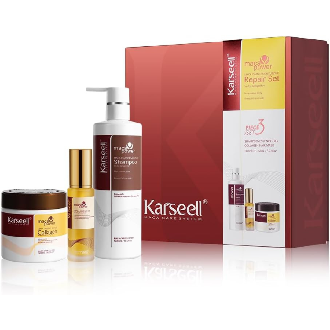 Karseell Hair mask Set: Collagen Mask 500ml, shampo  & Argan Oil